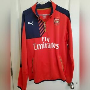 Arsenal Football Soccer FC Puma Jacket Men Large  + T Shirt London England